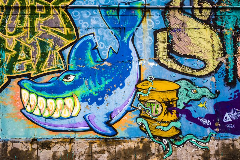 Colorful Cement Murals